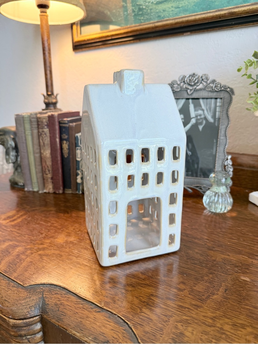 Ceramic Farmhouse House Votive Holder - Picture 12 of 13